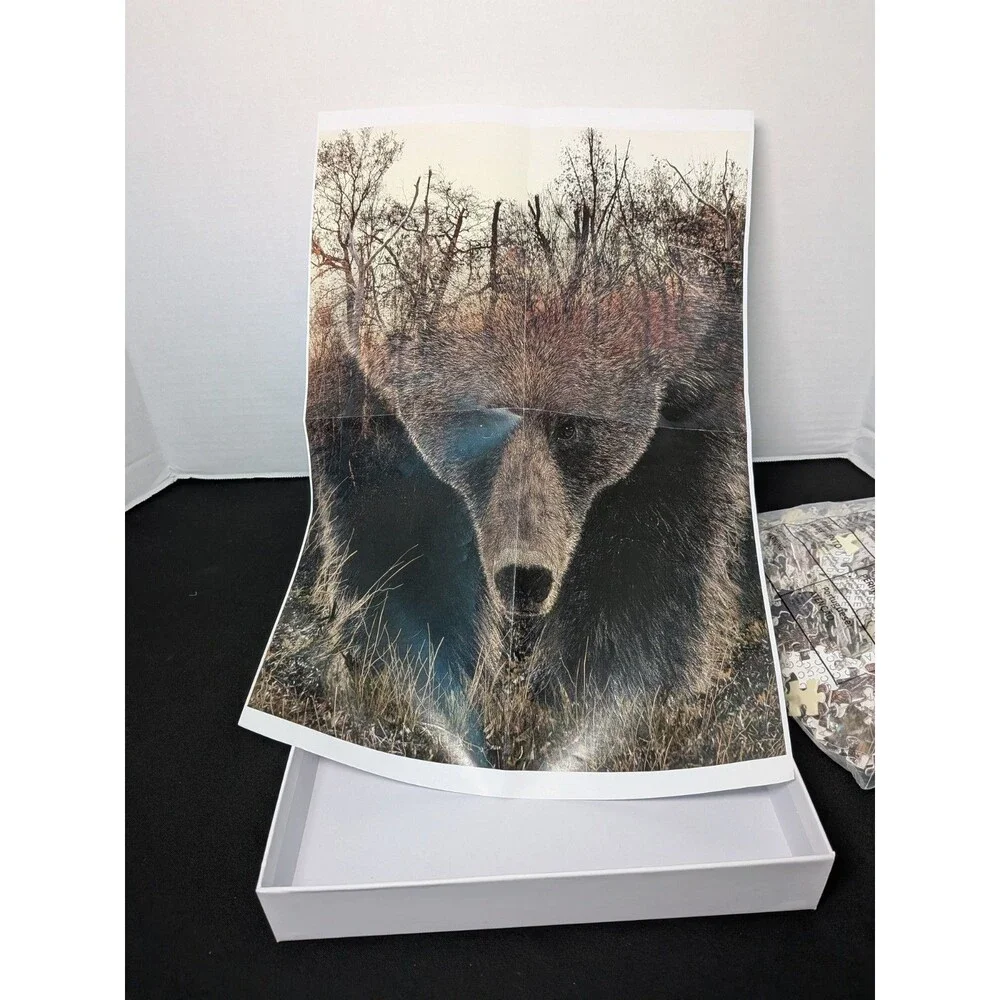 Bear Woods Jigsaw Puzzles for Adult 1000 Piece Difficulty Hard Trees Forest Wild